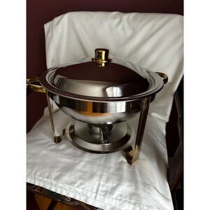 NEW in box HUBERT Chafer Round 4 1/4 Quart Stainless Steel